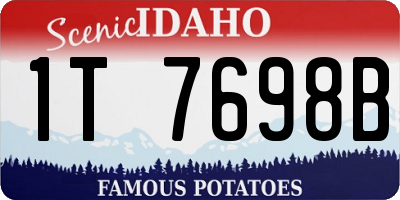 ID license plate 1T7698B