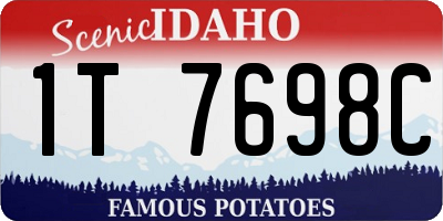 ID license plate 1T7698C