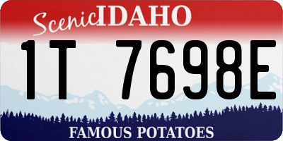 ID license plate 1T7698E