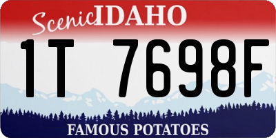 ID license plate 1T7698F