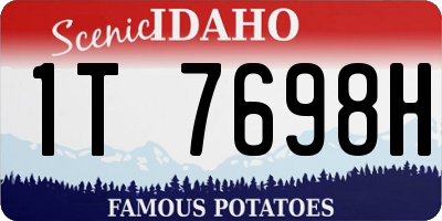 ID license plate 1T7698H