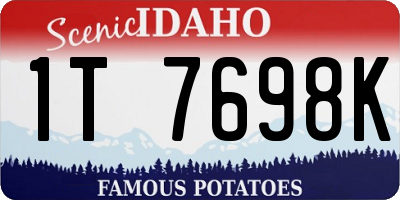 ID license plate 1T7698K