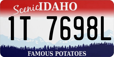 ID license plate 1T7698L