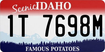 ID license plate 1T7698M