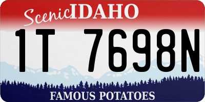 ID license plate 1T7698N