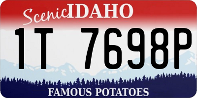 ID license plate 1T7698P
