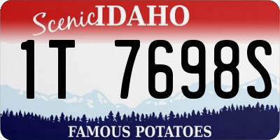 ID license plate 1T7698S