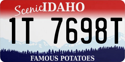 ID license plate 1T7698T