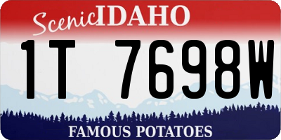 ID license plate 1T7698W