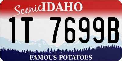 ID license plate 1T7699B