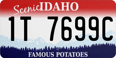 ID license plate 1T7699C
