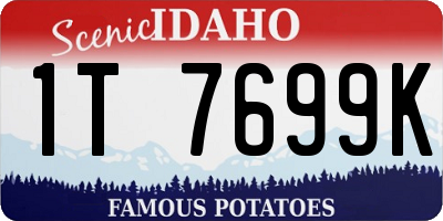 ID license plate 1T7699K