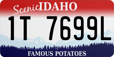 ID license plate 1T7699L
