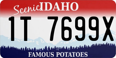 ID license plate 1T7699X