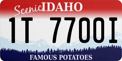 ID license plate 1T7700I