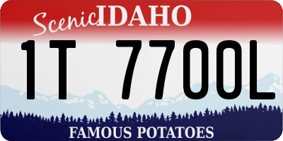 ID license plate 1T7700L