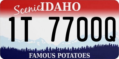 ID license plate 1T7700Q