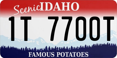 ID license plate 1T7700T