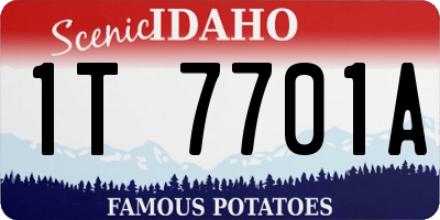 ID license plate 1T7701A
