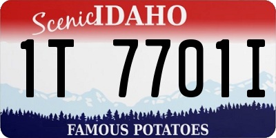 ID license plate 1T7701I