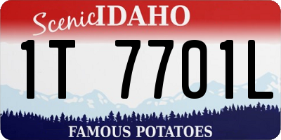ID license plate 1T7701L