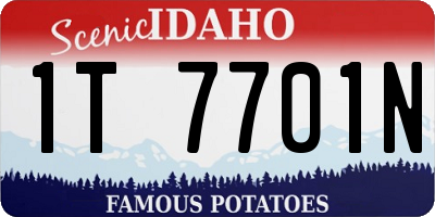 ID license plate 1T7701N