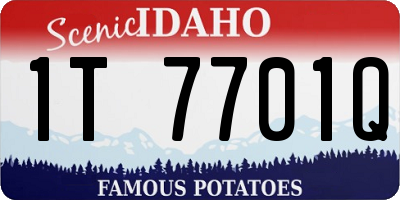 ID license plate 1T7701Q