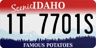 ID license plate 1T7701S