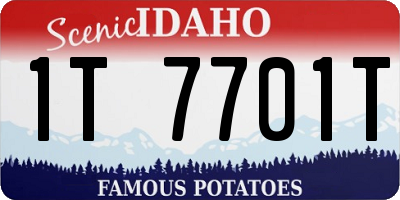 ID license plate 1T7701T