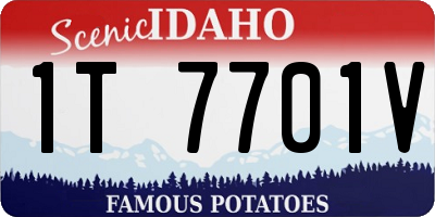 ID license plate 1T7701V
