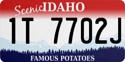 ID license plate 1T7702J