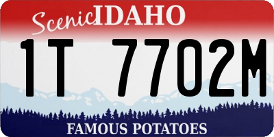 ID license plate 1T7702M
