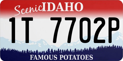 ID license plate 1T7702P