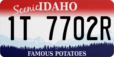 ID license plate 1T7702R