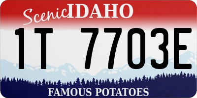 ID license plate 1T7703E