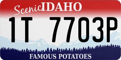 ID license plate 1T7703P