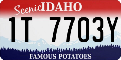 ID license plate 1T7703Y