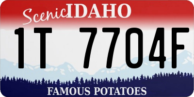 ID license plate 1T7704F