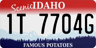 ID license plate 1T7704G