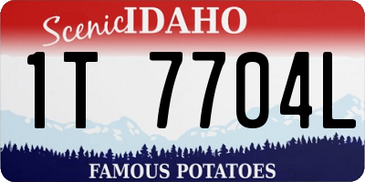 ID license plate 1T7704L