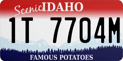 ID license plate 1T7704M