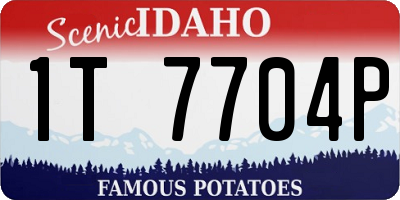 ID license plate 1T7704P