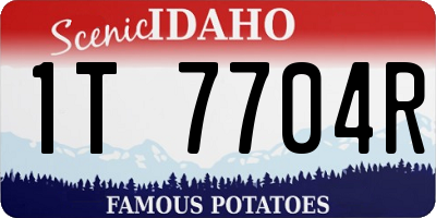 ID license plate 1T7704R