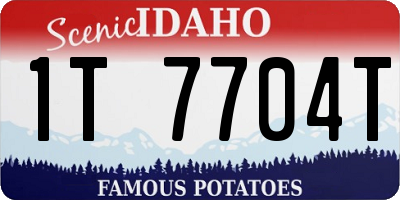 ID license plate 1T7704T