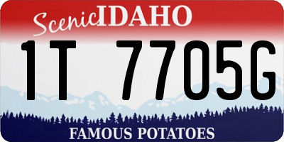 ID license plate 1T7705G