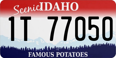 ID license plate 1T7705O