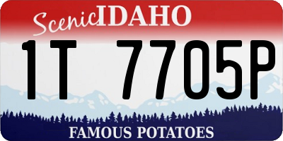 ID license plate 1T7705P