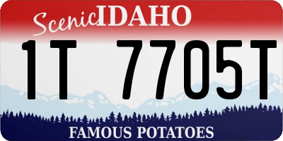 ID license plate 1T7705T