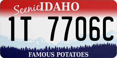 ID license plate 1T7706C