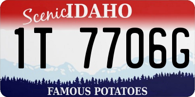 ID license plate 1T7706G